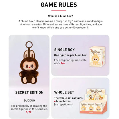 Dollcini Lafufu Vinyl Baba – Gyűjthető 'Have a Seat' vagy 'Big into Energy' Figura, 1 db