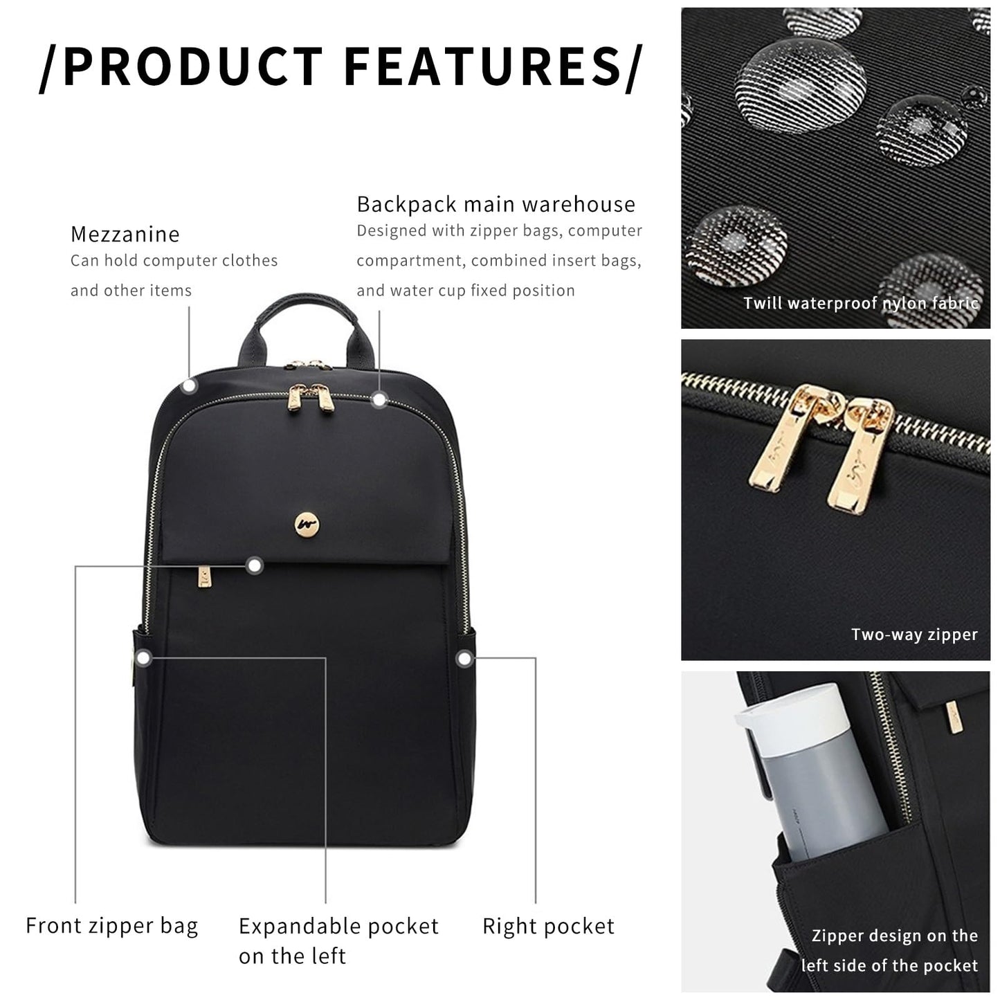 Dollcini Női Laptop Hátizsák – Ergonomikus, 15.6”, Utazáshoz