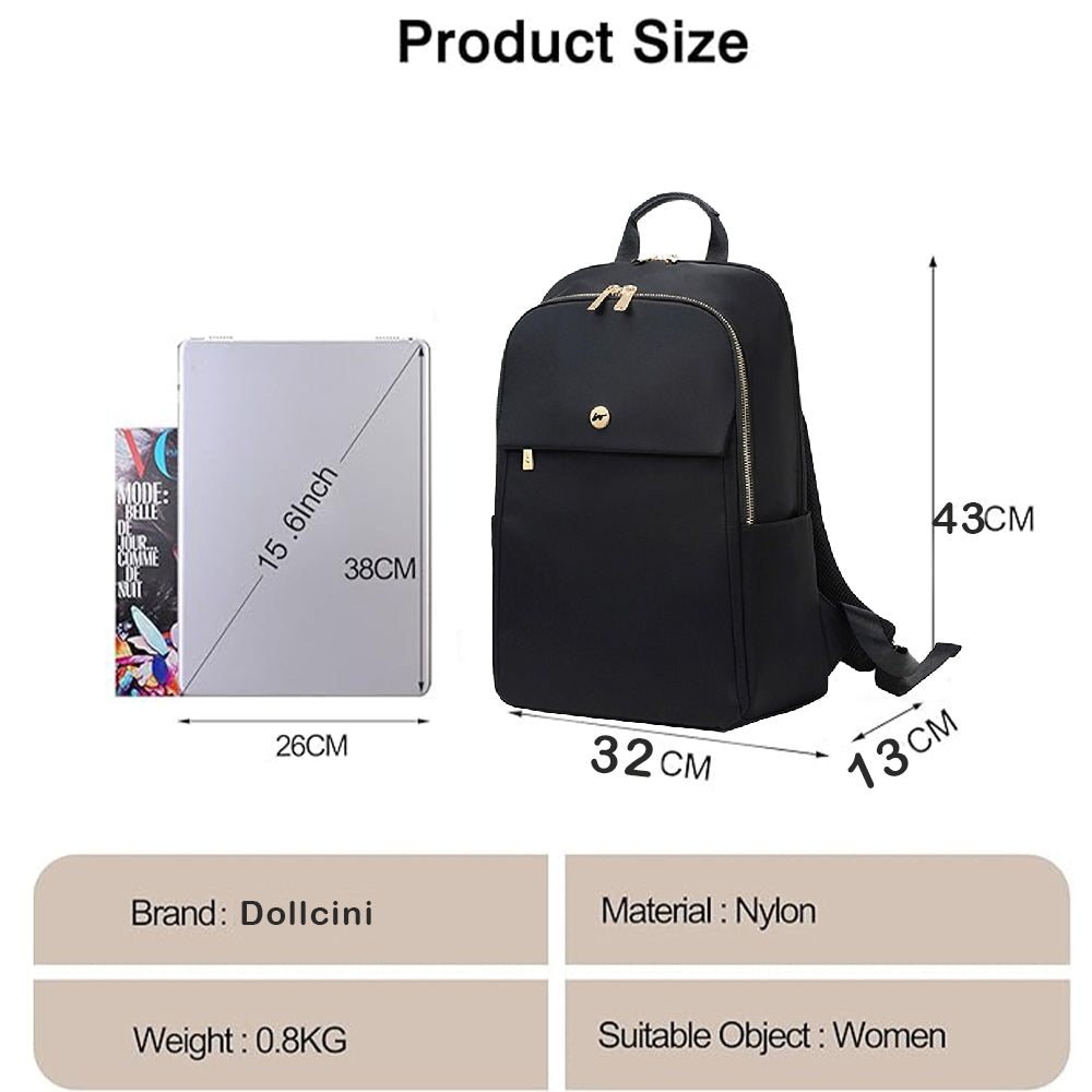 Dollcini Női Laptop Hátizsák – Ergonomikus, 15.6”, Utazáshoz