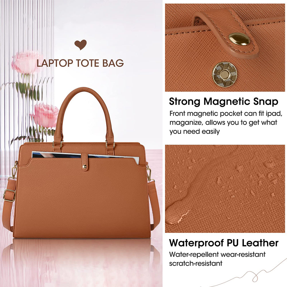 Dollcini Női Laptoptáska – Vízálló Műbőr Válltáska, 15,6" Laptophoz