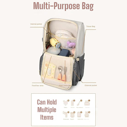 Dollcini Kismama Hátizsák – Többfunkciós, Vízálló, USB Porttal