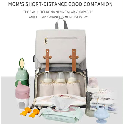 Dollcini Kismama Hátizsák – Többfunkciós, Vízálló, USB Porttal