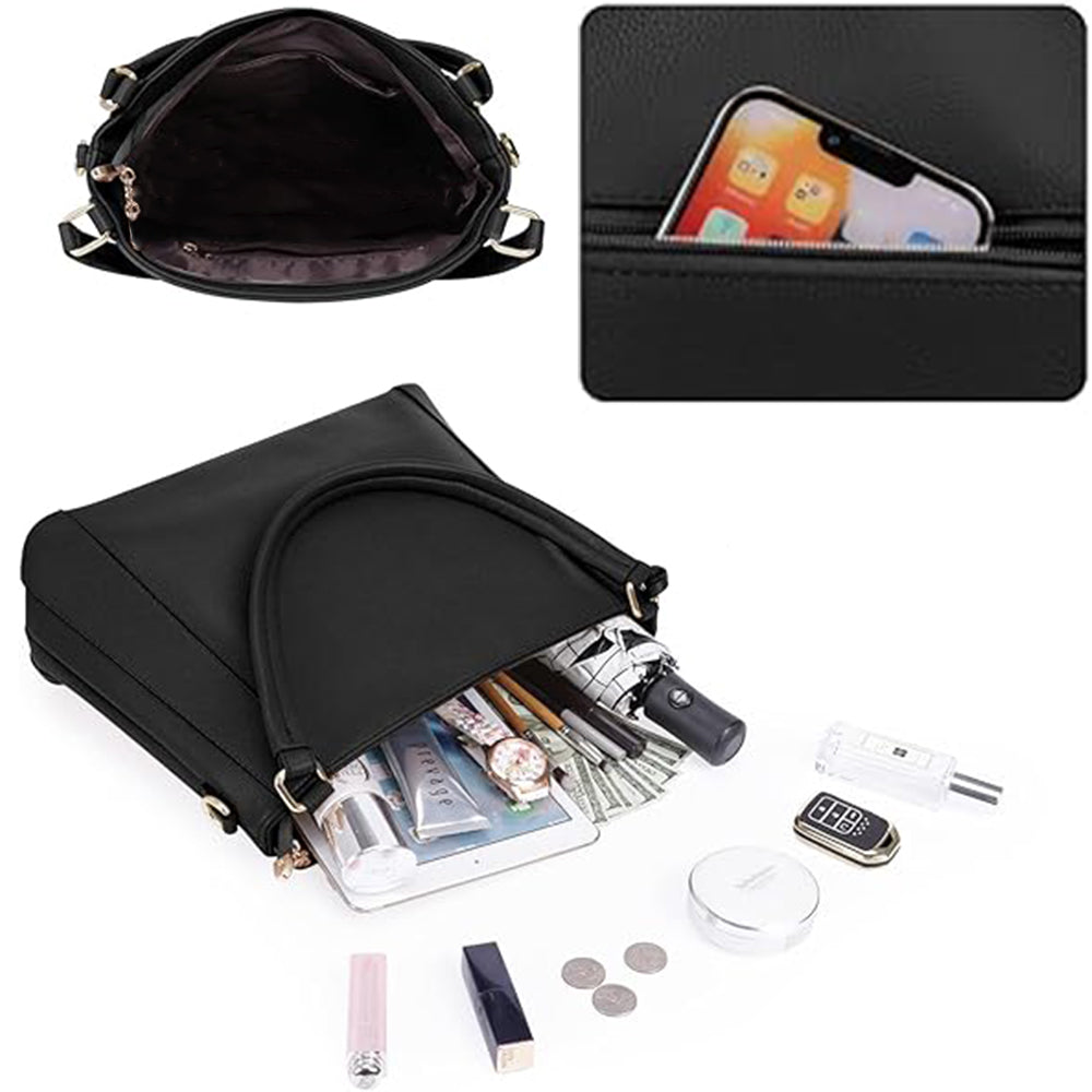 Dollcini Elegáns Női Válltáska – Nagyméretű Műbőr Kézitáska