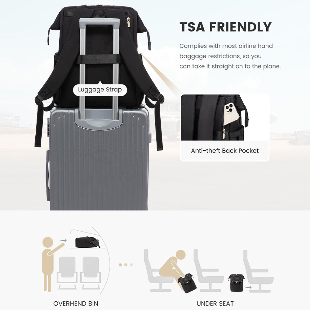 Dollcini Női Laptop Hátizsák – Vízálló Utazóhátizsák, USB Porttal, 2 Részes