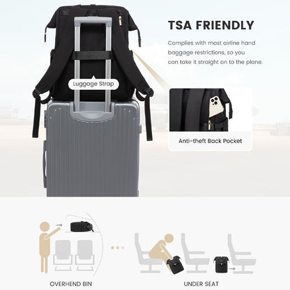 Dollcini Női Laptop Hátizsák – Vízálló Utazóhátizsák, USB Porttal, 2 Részes