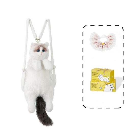 Dollcini Plüss Cica Hátizsák – Realisztikus Gyerek Táska