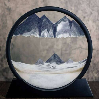 Dollcini Otthon 3D Mozgó Homokfestmény – Dinamikus Homokóra Dekor, 7"inch