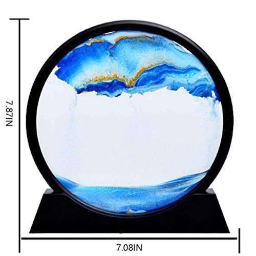 Dollcini Otthon 3D Mozgó Homokfestmény – Dinamikus Homokóra Dekor, 7"inch