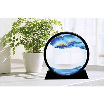 Dollcini Otthon 3D Dinamikus Homokfestmény – Közepes Üvegkeret Dekoráció, 12"inch