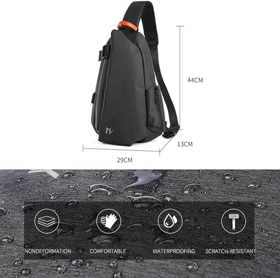 Dollcini Sport Válltáska – USB Porttal, Vízálló, Uniszex