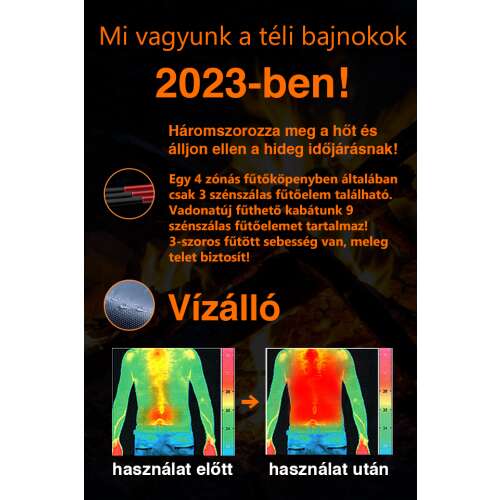 Dollcini Férfi Fűthető Mellény – V-nyakú, USB Fűtésű, Stílusos és Meleg [A powerbankot külön kell megvásárolni]