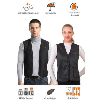 Dollcini Női Fűthető Mellény – V-nyakú, USB Fűtésű, Stílusos és Kényelmes [A powerbankot külön kell megvásárolni]