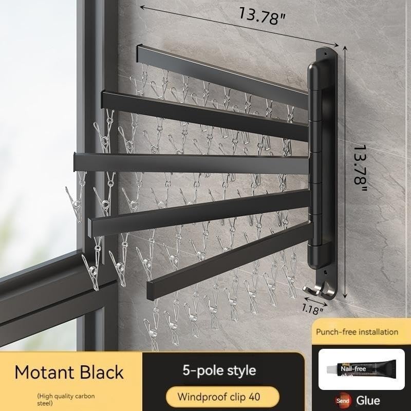 Dollcini Otthon Helytakarékos Fali Ruhaszárító – Többfunkciós