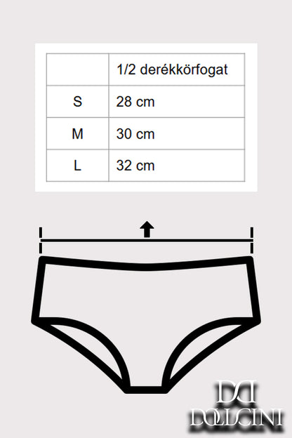 Dollcini ,Klasszikus Női Bugyi, Brazil Női Bugyi, 95% Pamut + Spandex-Többszínű, 6 db-os Csomag,89412