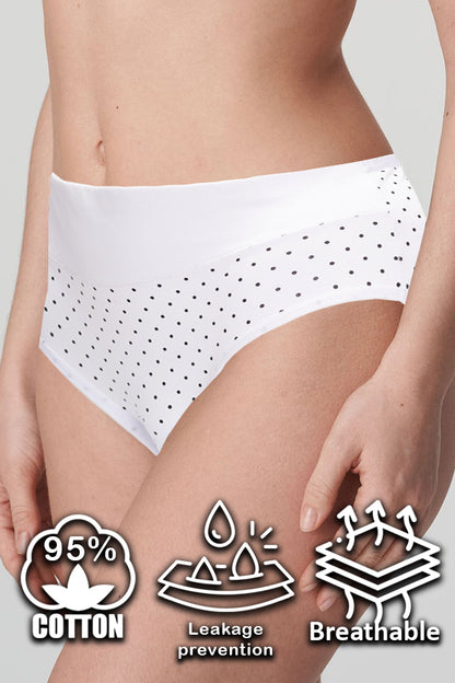 Dollcini Magas Derekú, Női Menstruációs Bugyi Szett - 95% Pamut, Szivárgásmentes, 3 db-os Csomag