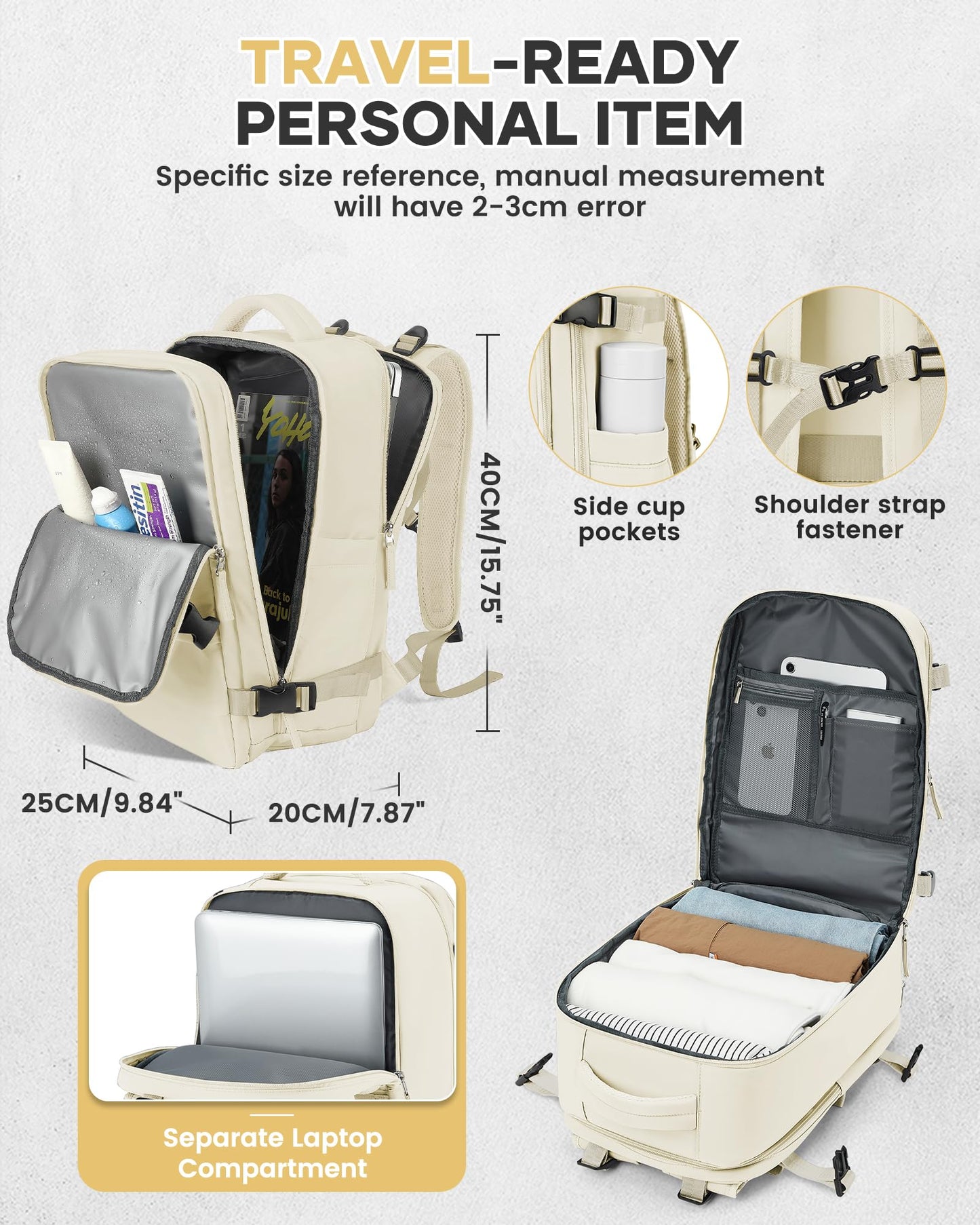 Dollcini Vízálló Férfi Utazóhátizsák – Karcálló, Dupla Cipzár