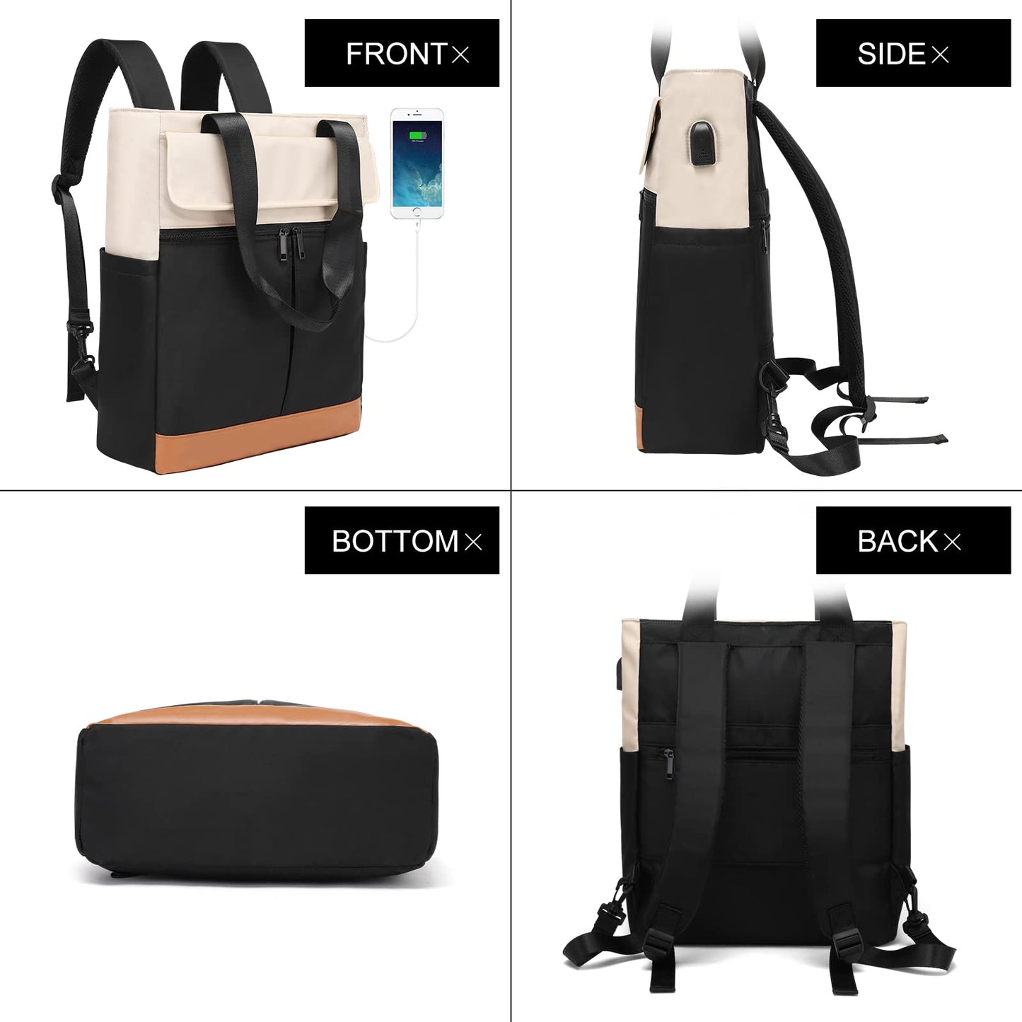 Dollcini Női Divatos Hátizsák – Többfunkciós, Vízálló Laptoptáska