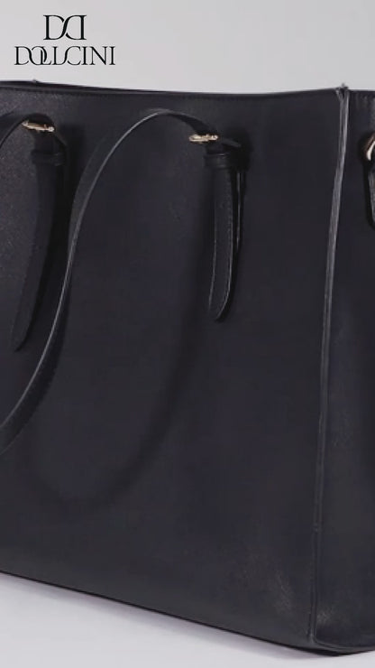 Dollcini Elegáns Női Laptoptáska – 15.6”-os, Vízálló Műbőr