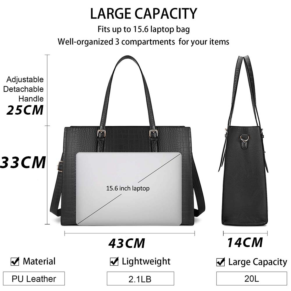 Dollcini Elegáns Női Laptoptáska – 15.6”-os, Vízálló Műbőr