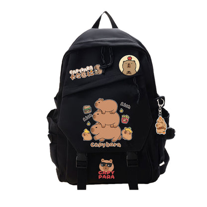 Dollcini Elegáns Uniszex Iskolatáska – Divatos, Fekete Hátizsák