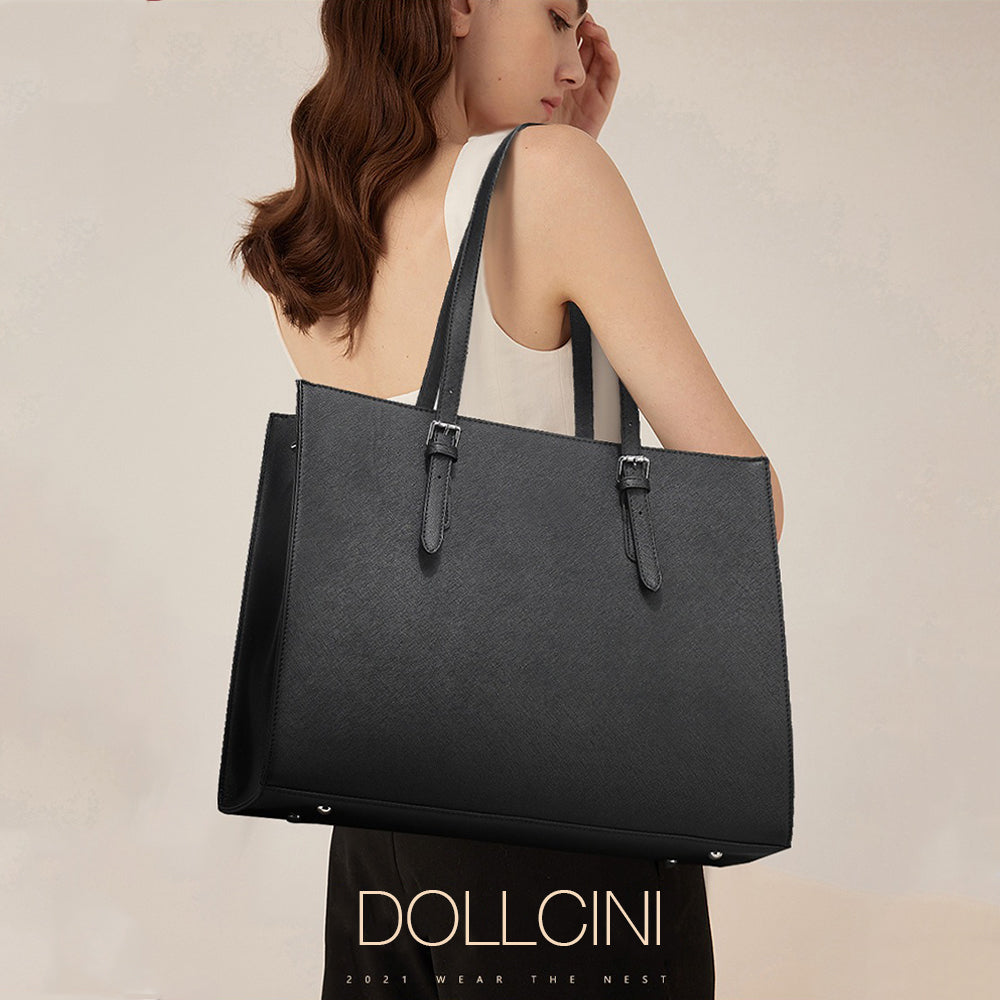 Dollcini Elegáns Női Laptoptáska – 15.6”-os, Vízálló Műbőr