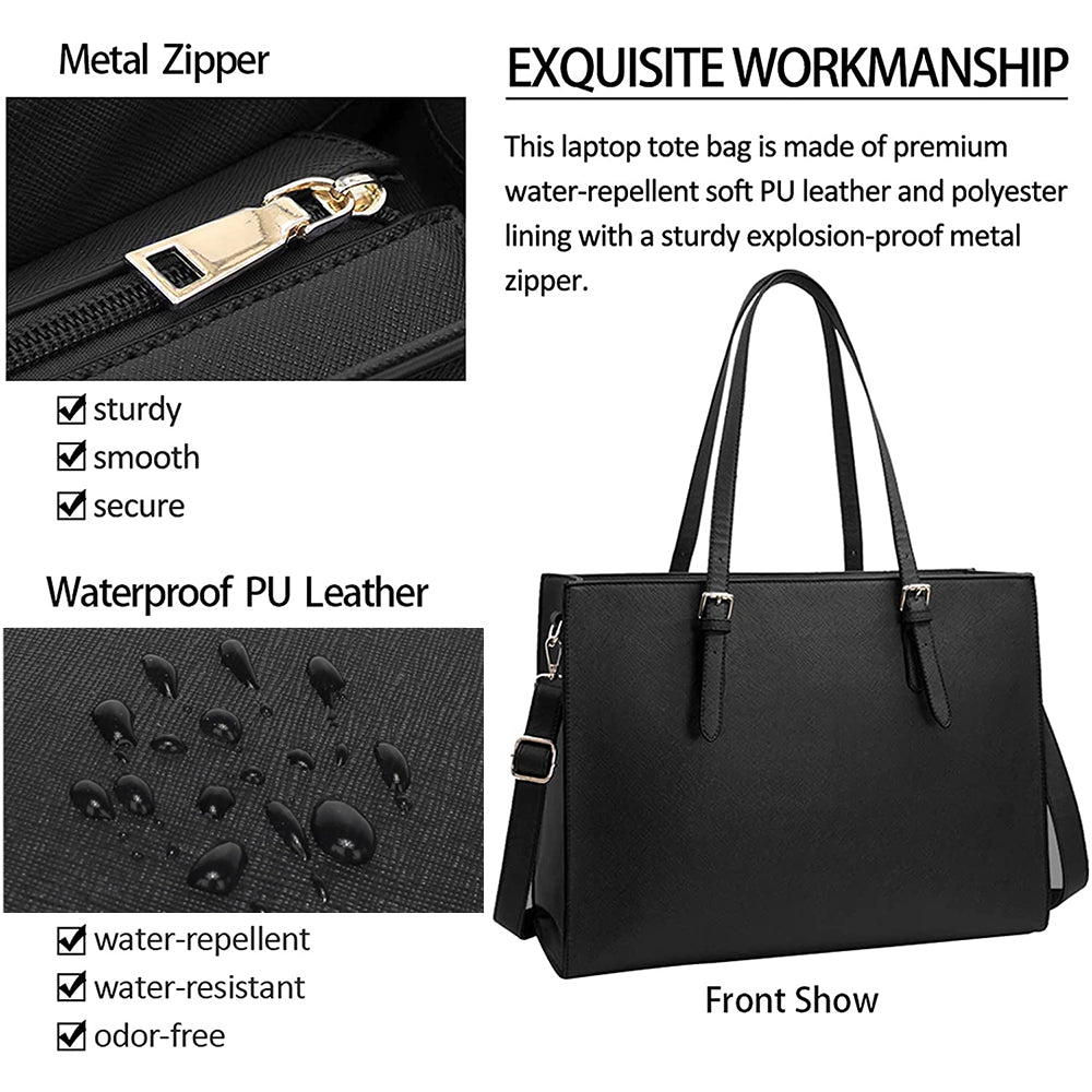 Dollcini Elegáns Női Laptoptáska – 15.6”-os, Vízálló Műbőr